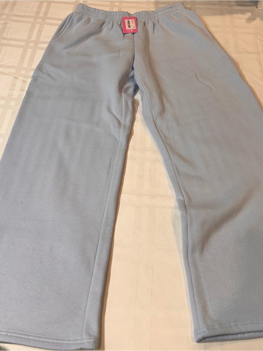 NWT Edikted Light Blue Bow Graphic Sweatpants - Size Medium